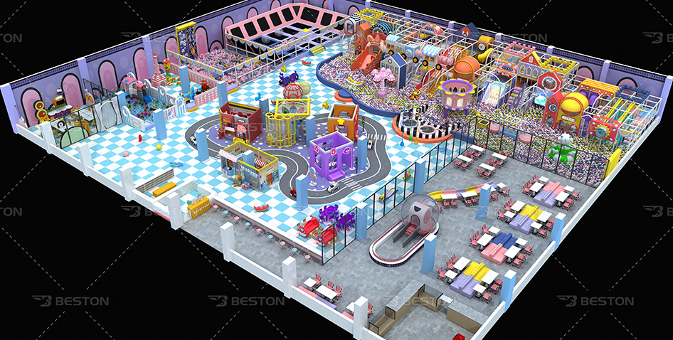 1968㎡ Indoor Playground designed Di Indonesia