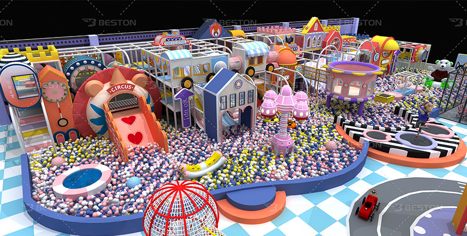 1968㎡ Indoor Playground designed Di Indonesia