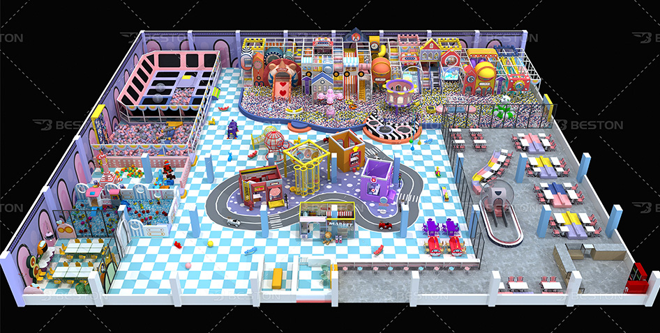 1968㎡ Indoor Playground designed Di Indonesia