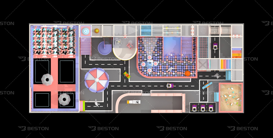 240㎡Indoor Playground Equipment Di Indonesia