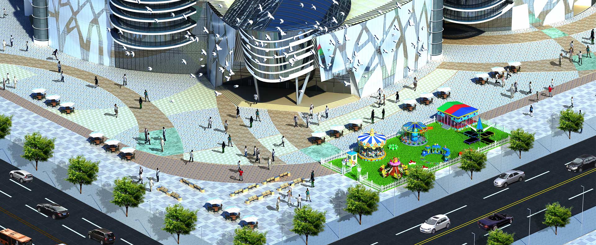 Desain Taman Alun-Alun Kota Kecil