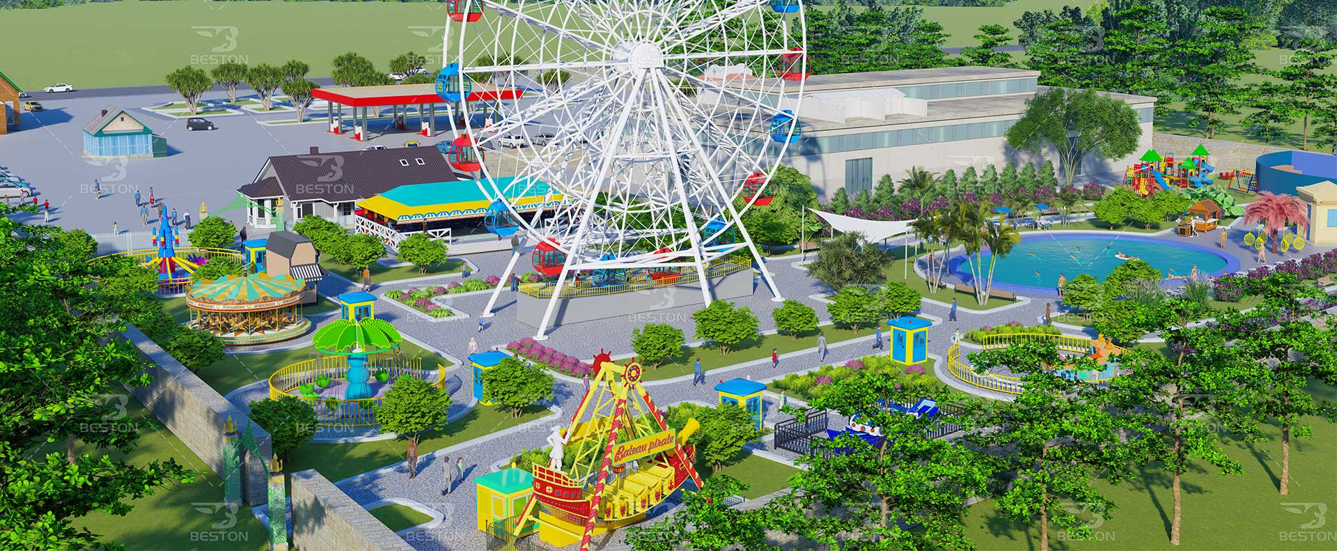 Desain Taman Hiburan Hotel Resor