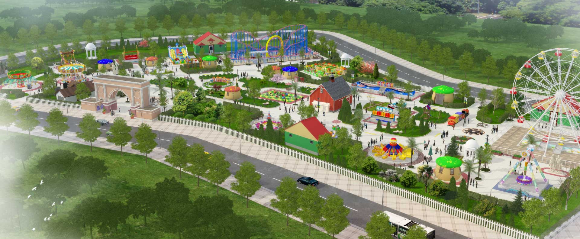 Desain Taman Hiburan Pinggiran Kota