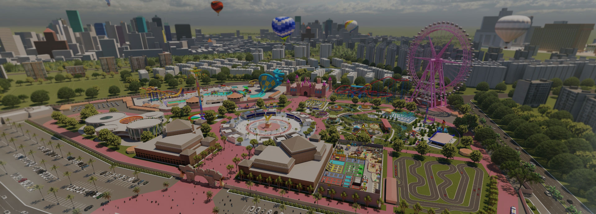 Tata letak proyek taman hiburan Beston